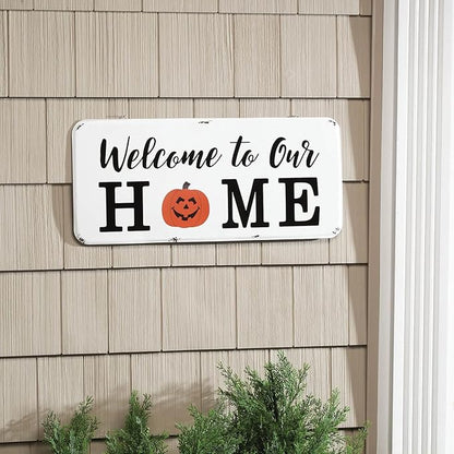 Welcome Magnetic Seasonal Stake, Includes 12 Magnets, Durable Metal - Measures 23 1/2" Wide x 10 1/2" High, by Fox River Creations