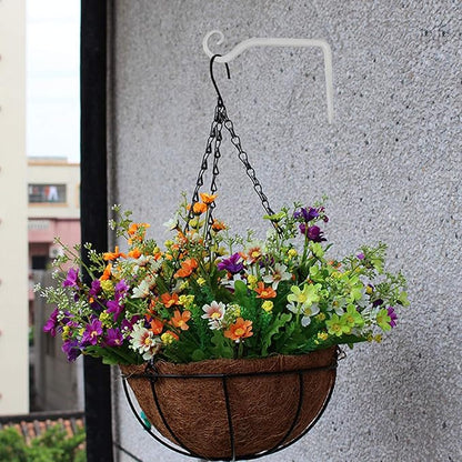 LOOGI Hanging Plant Bracket, Wall Hook Plant Hanger 6 Inch Decorative Hooks for Indoor Planter Lantern, Outdoor Bird Feeder Wind Chime, 2 Pack White