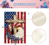 AVOIN colorlife Patriotic Stars and Stripes Eagle Wreath Garden Flag 12x18 Inch Double Sided Outside, USA 4th of July Memorial Day Independence Day Watercolor Yard Outdoor Decoration