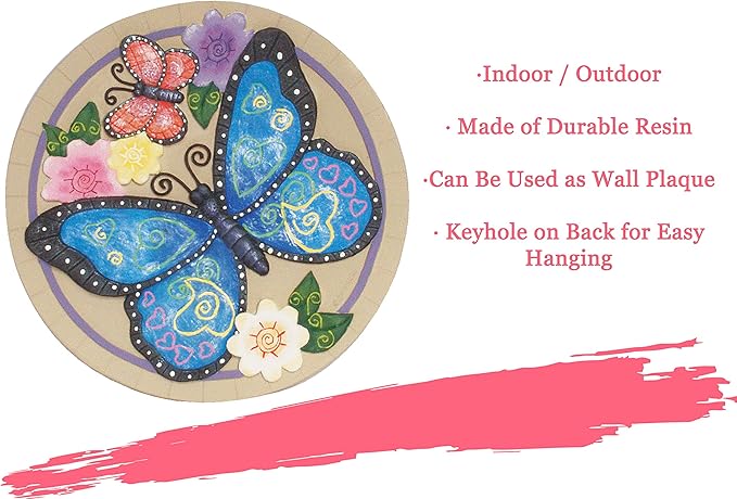 Spoontiques - Garden Décor - Butterfly Stepping Stone - Decorative Stone for Garden