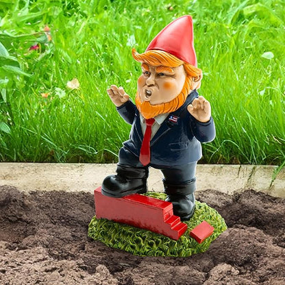 BigMouth Inc Orange Overlord Wall Building Presidential Garden Gnomes Outdoor Statues, Funny Garden Gnome Outdoor Statues for Decor