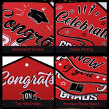16 Pieces 2026 Graduation Yard Signs Plastic Congrats Grad Decor with 32 Stake and Ribbon Graduate Cap Hanging Yard Sign for Party Outdoor Lawn Pathway Walkway Decorations(Red)