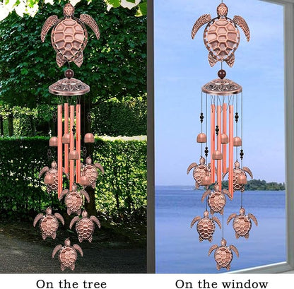 Solawindchime Outdoor Sea Turtle Wind Chimes, Turtle Memorial Wind Chimes, Gift Wind Chime, Sea Turtle Wind Bell, Gifts for Women, for Home, Garden, Indoor, Outdoor Decoration, Garden Wind Chime