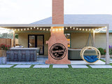 Personalized Welcome to Our Backyard Sign,Custom Patio Signs and Decor Outdoor, Metal Backyard BBQ Man Cave, Personalized Pool Name Decor