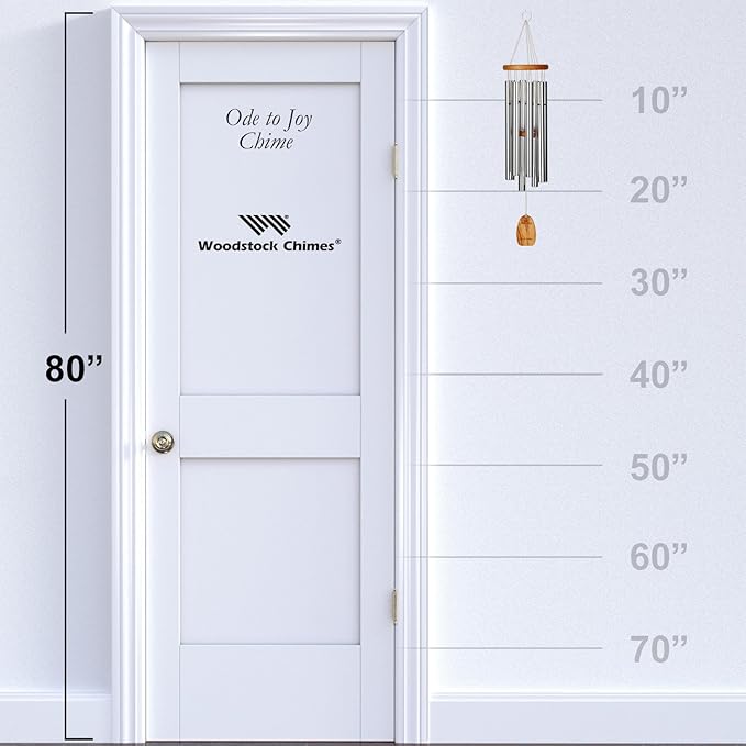Woodstock Chimes Signature Collection, Ode to Joy Chime, 26'' Famous Melodies Wind Chimes for Outdoor, Patio, Home or Garden Décor (OJ)