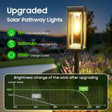 WdtPro Bright Solar Pathway Lights Outdoor, 4 Pack Solar Powered Garden Lights Waterproof, Auto On/Off Outdoor Lighting for Lawn Patio Walkway Driveway Path Yard Decor