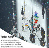 H&D HYALINE & DORA Crystal Suncatcher Window Hanging Ornament Crystals Ball Prism Rainbow Maker Butterfly Decor Pendant Set for Home Garden