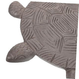 POPETPOP Cast Iron Stepping Stone for Garden Pathway Decorative Outdoor Lawn Paver Sturdy 12 Tortoise Shape for Walkways Vintage Style Garden Accessory