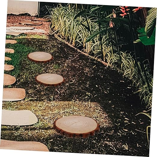 BESPORTBLE Garden Wooden for Outdoor Walkways Decorative Pathway Stones for Garden Landscaping and Lawn Decor