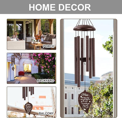 Gifts for Mom, Moms Wind Chimes, Christmas Best Gift for Mom, Mother Birthday Gift from Daughter Son, Love Reminder Gifts for Birthday Thanksgiving Mother's Day，32in