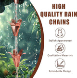 Topadorn Rain Chain Pure Copper Lily Rain Chains Decorative Rain Chain Bell Decor, 8-1/2 Length