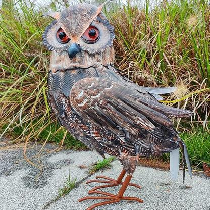 16.5" Metal Owl Statues Outdoor Garden Yard Art for Patio Backyard