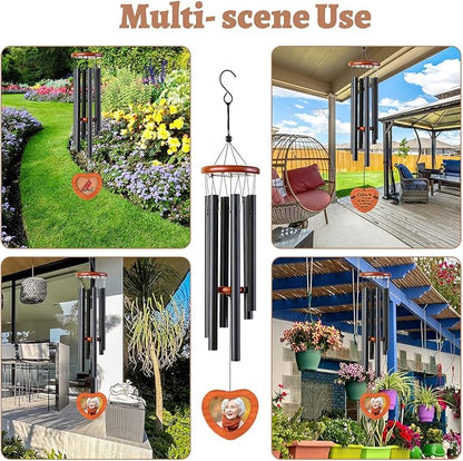 Memorial Wind Chimes for Outside - Personalized Cardinal Sympathy Wind Chimes Gifts for Loss of Loved One, Loss Mom Dad Grandpa Grandma Bereavement Remembrance Grief Gifts