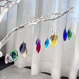 H&D HYALINE & DORA 38mm Multi-Color Feng Shui Faceted Decorating Crystal Horse Eye Prism,Pack of 12