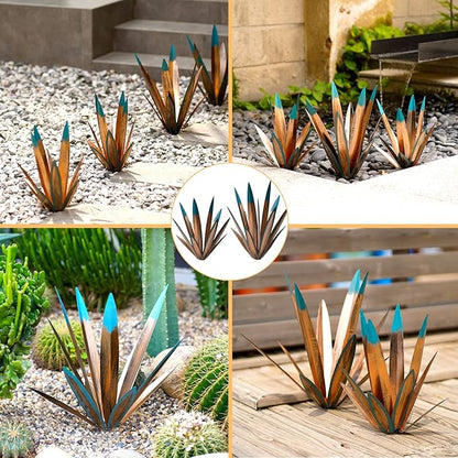 VChymm 2pcs Metal Tequila Country Sculpture DIY Tequila Plant Home Decor Country Tequila Garden Ornament Indooutdoor Statuette Patio Lawn Patio Stake Decoration Gift to The Garden 12“