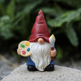 Garden Gnome with Paint Palette and Brush Statue Decoration Figurine Ornament for Indoor Outdoor Home Patio Yard Lawn,Gift for Mom