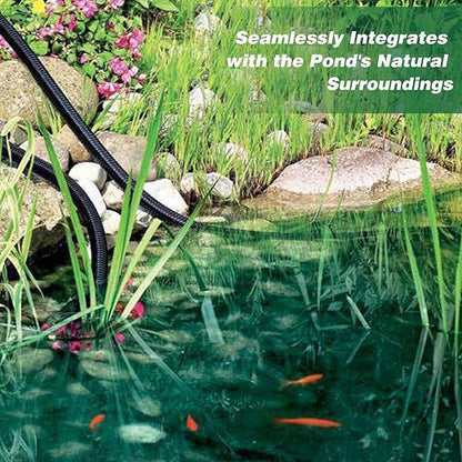 1 Inch Tubing Corrugated Pond Hose 1-Inch ID, 20.6 FT Length, Black PVC Kinkproof Strong Flex Tubing with Pipe Fittings, Aquarium, Pond Waterfall, Garden Pump Hose Drainage Tube