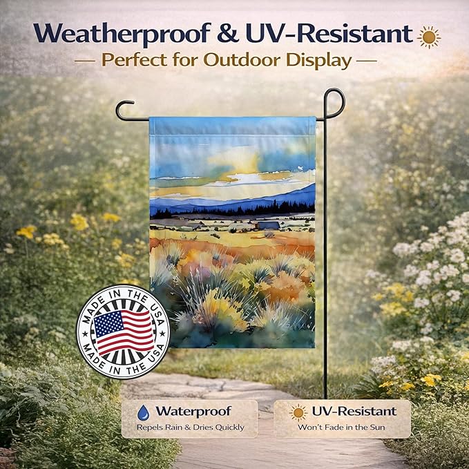 Caroline's Treasures Nevada Sagebrush in Watercolor Garden Flag Mailbox Flag Decorative Yard Flag Banner Outside Patio Artwork Yard Flower Beds, Garden Size, Multicolor