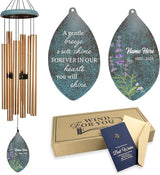 ASTARIN Personalized Sympathy Wind Chimes, Memorial Gifts Wind Chimes, Deep Tone Windchime for Loss of Loved Ones Mom/Dad/Friends, Outdoor Garden Decor