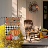 Garden Flags, Garden Flag, Stained Glass Style Pumpkin Maple Leaf Double-Sided Flags for Farmhouse Yard Outdoor Decoration-12 x 18inch (Pumpki6)