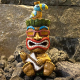 Solar Tiki Statue Decor-Outdoor Statues-Funny Guitar - Tiki Bird Tiki Bar Decorations 11.69 inch Tall for Outdoor Patio, Balcony, Yard, Backyard,Lawn,Tiki Gifts