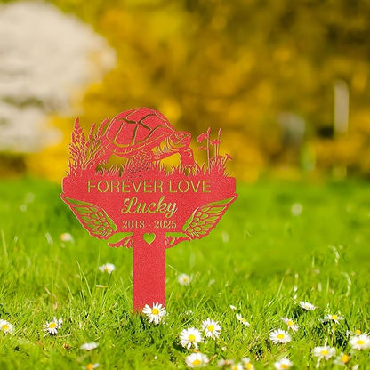 Custom Turtle Memorial Stake, Turtle Loss Gift, Sympathy Sign, Metal Pet Grave Markers, Remembrance Stake, Outdoor Garden Decor, Pet Headstone, Memorial Plaque for Outdoors