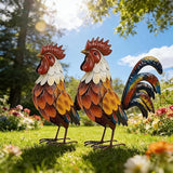 MYCENSE Metal Garden Statue Sculpture Creative 3D Outdoor Statue Iron Art Decor for Backyard, Yard, Patio, Farm, Porch