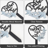 BUoonyer Stake Graves Cemetery Decorations - Brother Metal Memorial Grave Markers, Heart Graveyard Sympathy Plaque for Boy, Dove Remembrance Graveside Burial Decor Sign for Outdoor Outside Yard Garden
