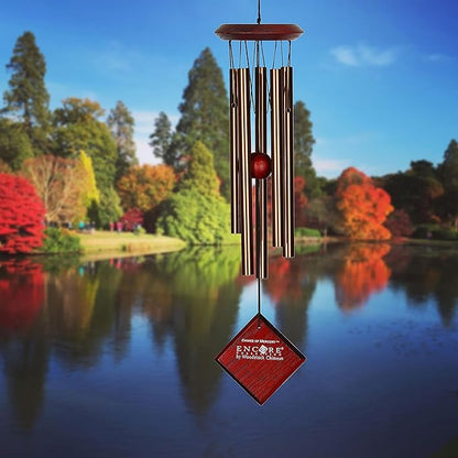 Woodstock Wind Chimes for Outside, Garden Decor, Outdoor Decor for Your Patio and Front Porch (14") Bronze Wind Chime, Wind Chimes of Mercury Encore Collection (DCB14)