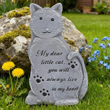 Cats Memorial Stone Garden Statue, Pet Statues Gifts for Loss of Cat Sympathy, Grave Markers for Garden Outdoor Statue Decor