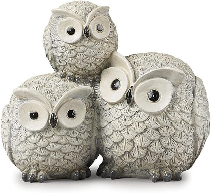 Garden Items Owls Garden Statue, one Size, Light Gray
