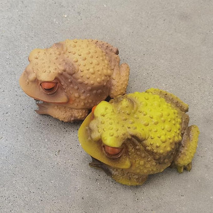 Realistic Toad Figurines, 2 Pack Lifelike Cane Toad Sculptures for Garden Decor, Yard Ornament, Patio Lawn Decoration, Simulation Frog Statues for Outdoor Halloween Prank Props