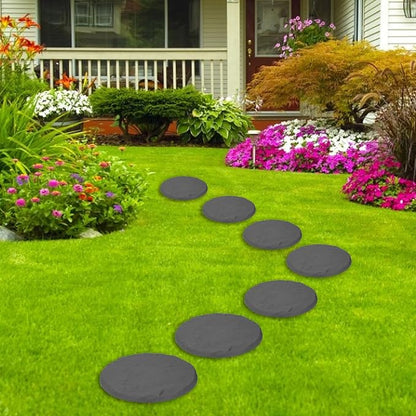 4Pcs 15.71in Garden Stepping Stones, Polypropylene Resin Step Stones with Ground Stakes, Pavers Decorative Walkway, Outdoor Walkway Stake Into The Ground for Lawn Garden Pathway