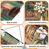 Tegeme 12 Pcs Christian Seasonal Garden Flags Set Hello Spring Door Banner Decorations Religious Cross Door Hanger 12 x 20 Inch 4th of July Hanging Flag for Outside Party Outdoor Indoor