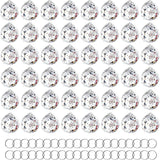 HDCRYSTALGIFTS 48pcs Clear Faceted Crystal Ball Prism 1.2"/30mm Glass Prism Sun Shine Catcher Rainbow Pendants Maker, Hanging Crystals Prisms for Windows Home Decor