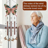 Gifts for Mom, Wind Chimes for Outside Perfect for Outdoor Gardens Patios Home Decor, Features Melodious Tones Create a Zen Atmosphere, Retirement Gifts for Women Men(Colorful Butterfly)