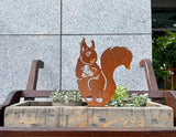 Metal Squirrel Garden Decoration,Curious Squirrel,Metal Squirrel Decor,Metal Squirrel for the Trees in Garden,Weatherproof Eyecatcher for your Patio,Rusty Squirrel Garden Art,Garden Lover Gift.