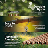 Nature’s Melody Premiere Grande Tunes Wind Chimes – Outdoor Windchime with 6 Tubes Tuned to E Pentatonic Scale, Rustproof Aluminum, Beech Wood & S Hook Hanger for Sympathy, Memorial Gift or Zen Garden