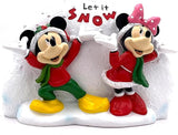 Disney Mickey and Minnie Mouse Let it Snow Christmas Outdoor Garden Rock, 5 inches Tall, Officially Licensed Disney Product