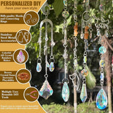 DIY Suncatchers, 450 pcs Sun Catchers Making Supplies Kit Art and Crafts for Adults Prism Hanging Decorative Suncatcher with Crystals Rainbow Maker for Indoor Windows Office Home Decor (Cat)