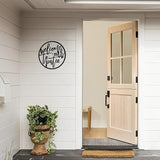 Welcome to Our Patio Metal Outdoor Sign Hanging Wall Art, Decorative Welcome Yard Sign for Patio Porch Deck Backyard, Black Metal Hanging Outdoor Wall Decor for Outside Bar and Garden