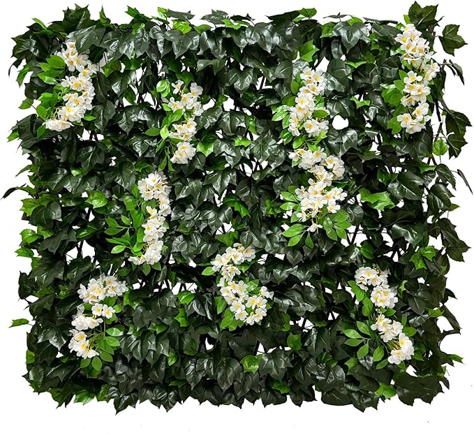 Artificial Expandable Ivy Privacy Fence Screen,Adjustable Size,Dense Leaf Panel,Perfect for Balcony,Garden,Fence Cover and Green Wall Decoration