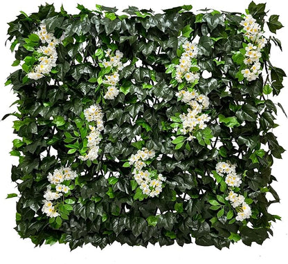 Artificial Expandable Ivy Privacy Fence Screen,Adjustable Size,Dense Leaf Panel,Perfect for Balcony,Garden,Fence Cover and Green Wall Decoration