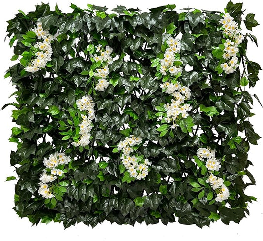 Artificial Expandable Ivy Privacy Fence Screen,Adjustable Size,Dense Leaf Panel,Perfect for Balcony,Garden,Fence Cover and Green Wall Decoration