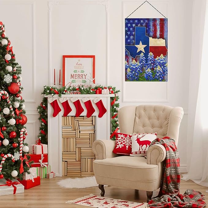 Texas Garden Flag Seasonal Double Sided 12 x 18 Inch Small Yard Flag for Indoor Outdoor Decor Holiday All Seasons