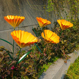 MorningRo 5 Pack Metal Flowers Garden Stake Decor for Outside 25. 2 Inch Metal Flowers Stakes Garden Decorations for Outdoor Yard Patio Lawn Porch Pathway