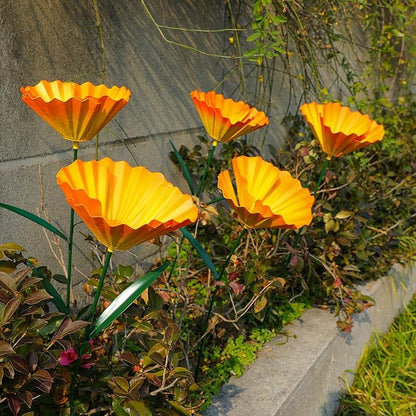 MorningRo 5 Pack Metal Flowers Garden Stake Decor for Outside 25. 2 Inch Metal Flowers Stakes Garden Decorations for Outdoor Yard Patio Lawn Porch Pathway