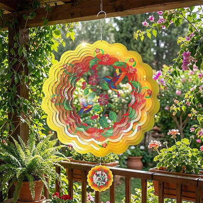Hummingbird Wind Chime - Metal Wind Chime Weatherproof Outdoor Decorative Garden, Courtyard, Porch, Gift, Garden Hanging Decoration