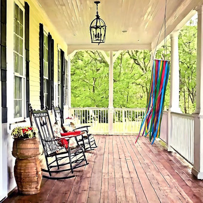Satin Ribbon Windsock Streamer, Outdoor Decorations for Your Patio, Garden, Yard, Dock and Camper, 49-Inch, WS-49K-01