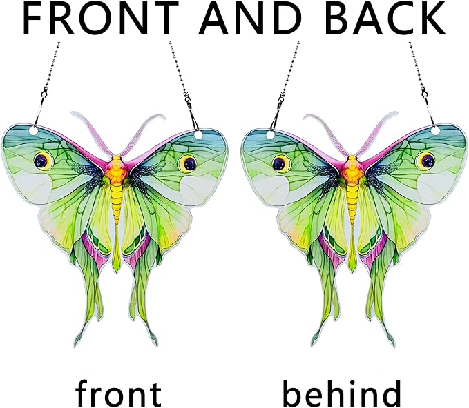 Moth Ornaments Colorful Window Hanging Decorations Home Wall Decor for Indoor Outdoor